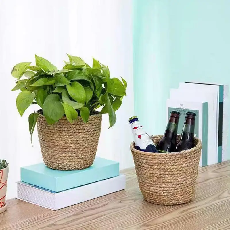 Indoor Planter 4 Pieces Plant Pots Storage Basket Flower Container With Liner Lightweight For Bedroom Patio Tabletop Balcony
Indoor Planter 4 Pieces Plant Pots Storage Basket Flower Container With Liner Lightweight For Bedroom Patio Tabletop Balcony