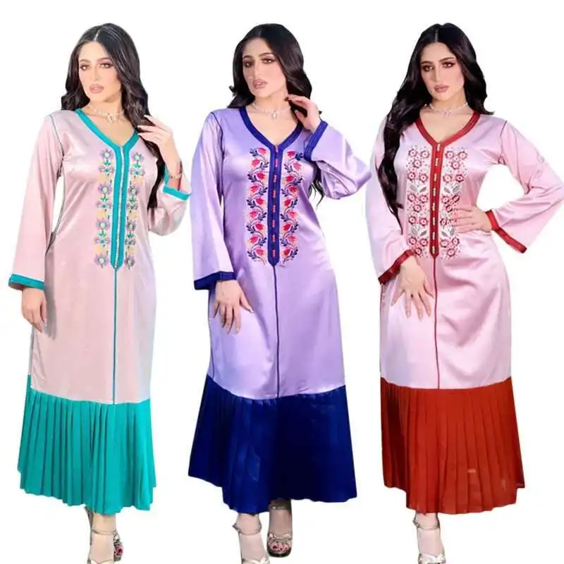 New Ethnic Style Long Embroidered Casual Trendy Contrasting Color Long Robe Dress Robe Abaya Ramadan Dubai Luxury Islam Elegant
New Ethnic Style Long Embroidered Casual Trendy Contrasting Color Long Robe Dress Robe Abaya Ramadan Dubai Luxury Islam Elegant