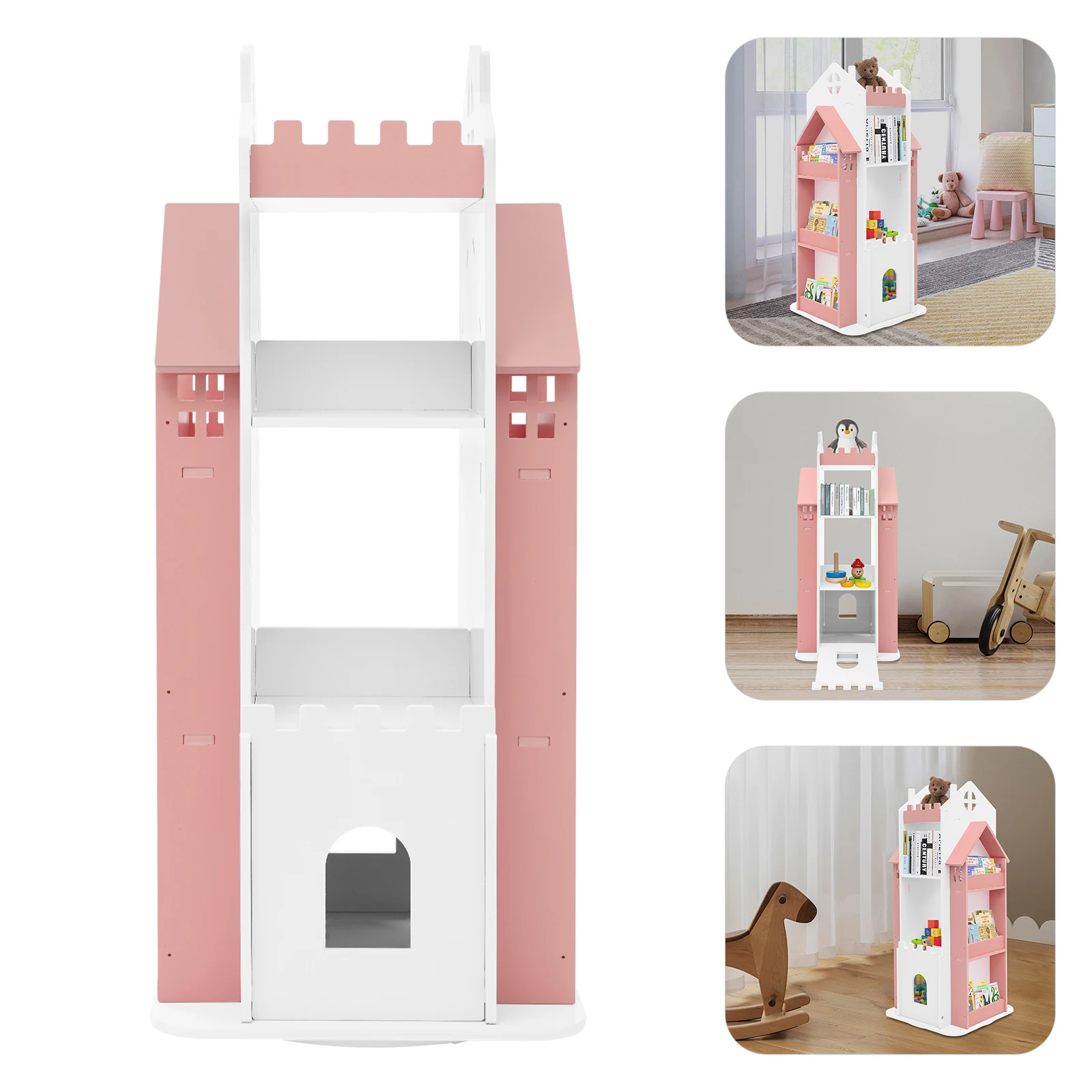 Children Bookshelf, Book Display Shelf 100kg Capacity, 360° Swivel Floor Standing Bookcase for Kids Room, Pink White
Children Bookshelf, Book Display Shelf 100kg Capacity, 360° Swivel Floor Standing Bookcase for Kids Room, Pink White