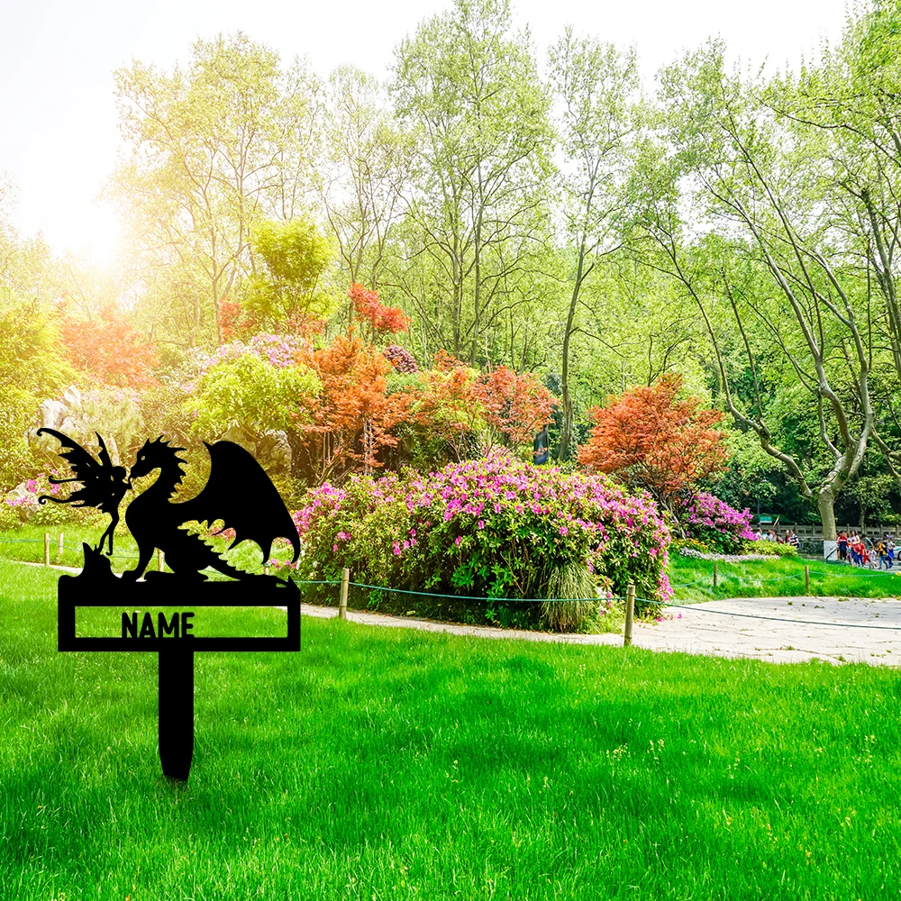 1pc Dragons and fairies Custom name Ground plugging Tin Plate Signs For yard For Garden Decor
1pc Dragons and fairies Custom name Ground plugging Tin Plate Signs For yard For Garden Decor