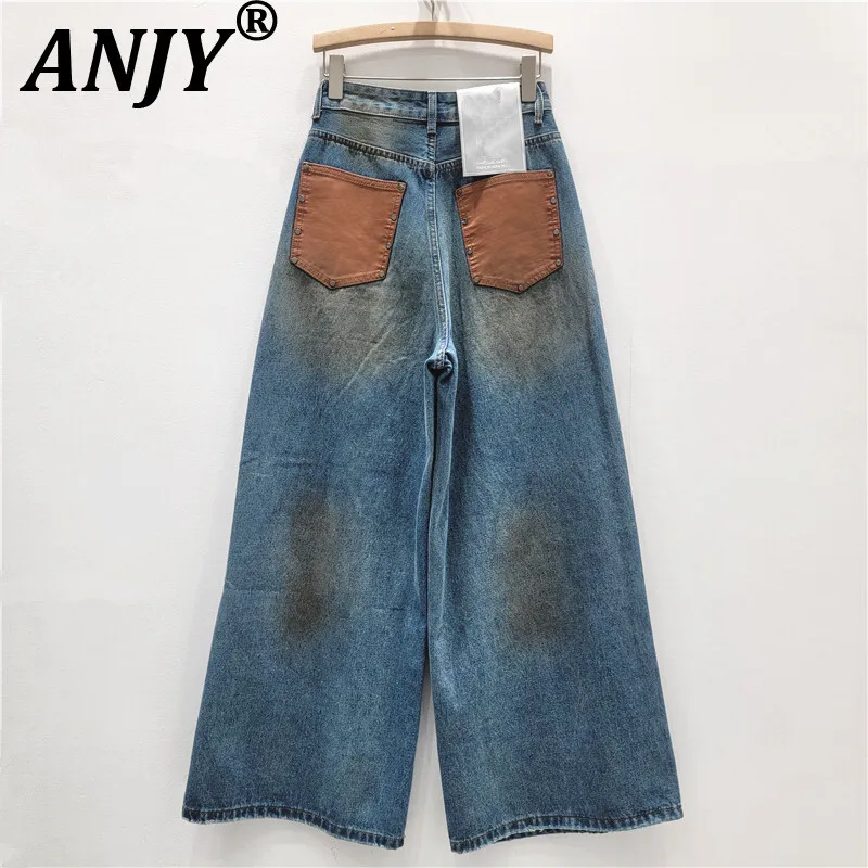ANJY Autumn New Women Unique Tide Patchwork Pocket Design Jeans Loose Slimming Temperament Versatile Straight Denim Pants A12914
ANJY Autumn New Women Unique Tide Patchwork Pocket Design Jeans Loose Slimming Temperament Versatile Straight Denim Pants A12914