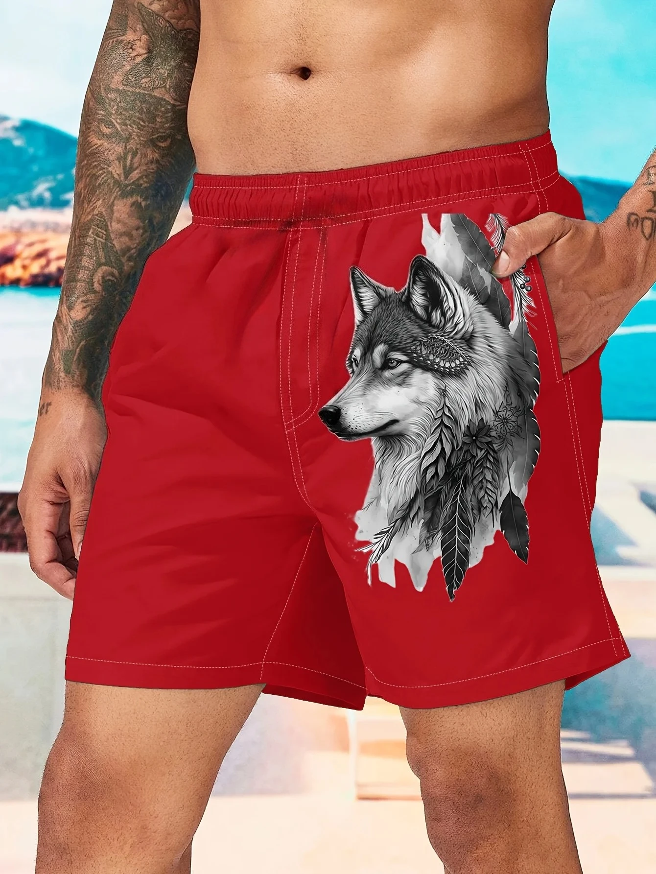 Men's Shorts Swim Trunks Quick Dry Solid Color Animal Wolf Beach Shorts Outdoor Hiking Beach Swimwear Shorts Men Beach
Men's Shorts Swim Trunks Quick Dry Solid Color Animal Wolf Beach Shorts Outdoor Hiking Beach Swimwear Shorts Men Beach