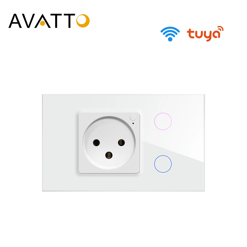 AVATTO Tuya Israel WiFi Wall Switch with Socket,Touch-Sensor interruptor 1/2gang Smart Light Switch work with Alexa Google Home
AVATTO Tuya Israel WiFi Wall Switch with Socket,Touch-Sensor interruptor 1/2gang Smart Light Switch work with Alexa Google Home