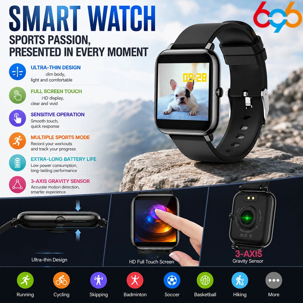 Waterproof Smart Watch Women Men Smartwatch For IOS Android Sports Clock Fitness Tracker Sleep Health Monitor Custom Dial Music
Waterproof Smart Watch Women Men Smartwatch For IOS Android Sports Clock Fitness Tracker Sleep Health Monitor Custom Dial Music
