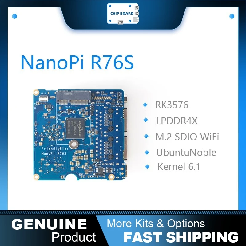 NanoPi R76S RK3576 LPDDR5 SBC, двойной Ethernet 2,5G, HDMI, шлюз IoT AI с открытым исходным кодом
NanoPi R76S RK3576 LPDDR5 SBC, двойной Ethernet 2,5G, HDMI, шлюз IoT AI с открытым исходным кодом