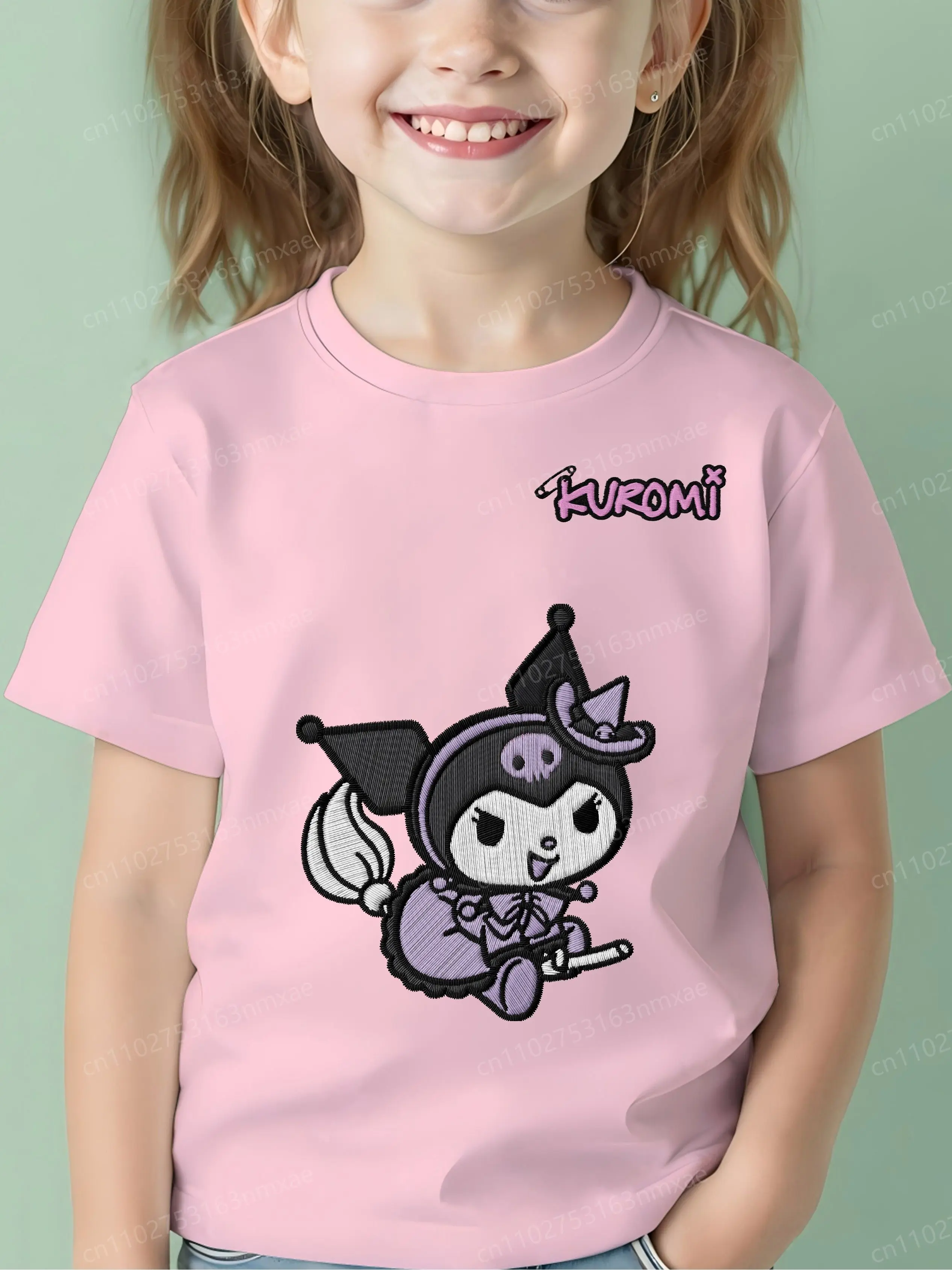 Girls' Summer Clothes Embroidery Kuromi 3D Printing Pure Cotton 100% T-shirt Top Children 2025 Kids Girl O-neck Texture Clothing
Girls' Summer Clothes Embroidery Kuromi 3D Printing Pure Cotton 100% T-shirt Top Children 2025 Kids Girl O-neck Texture Clothing