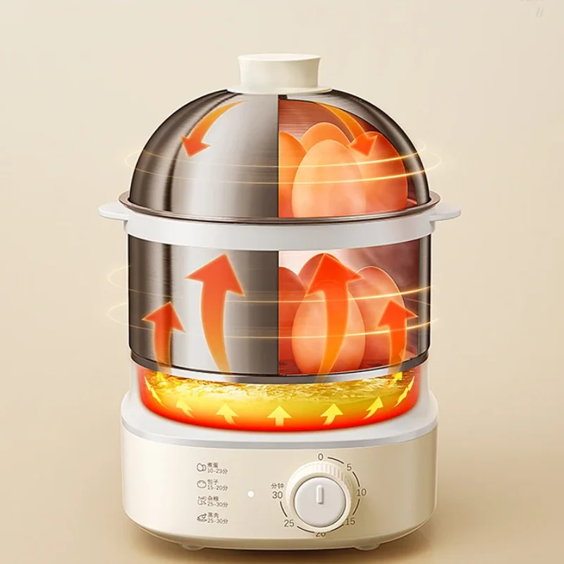 Electric Egg Boiler 220V Automatic Breakfast Machine Food Steamer Home Egg Cooker with Timer for Egg And Custard Steaming
Electric Egg Boiler 220V Automatic Breakfast Machine Food Steamer Home Egg Cooker with Timer for Egg And Custard Steaming