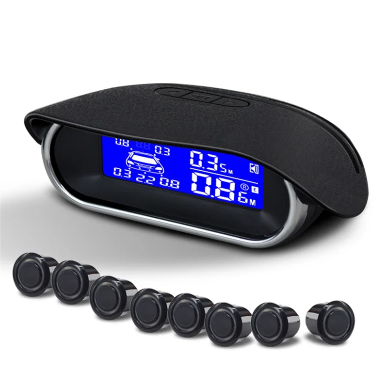 Car Parking Sensors 8 Weatherproof Rear Front View Reverse Backup Radar Kit System LCD Display Monitor
Car Parking Sensors 8 Weatherproof Rear Front View Reverse Backup Radar Kit System LCD Display Monitor