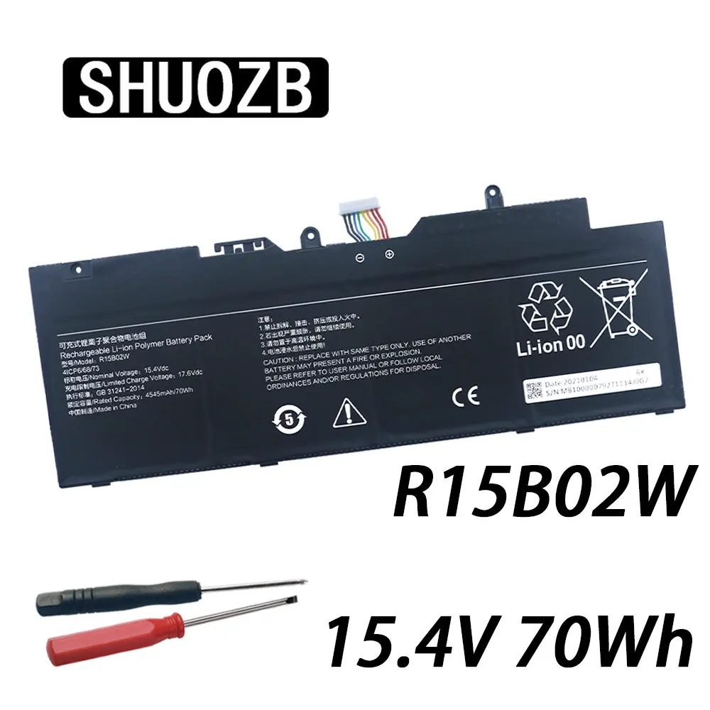Аккумулятор SHUOZB R15B02W 4ICP6/68/73 для ноутбука Xiaomi Redmi Book Pro 15 R5 R7 XMA2007-BJ 15,4 в 70 Втч 4545 мАч
Аккумулятор SHUOZB R15B02W 4ICP6/68/73 для ноутбука Xiaomi Redmi Book Pro 15 R5 R7 XMA2007-BJ 15,4 в 70 Втч 4545 мАч