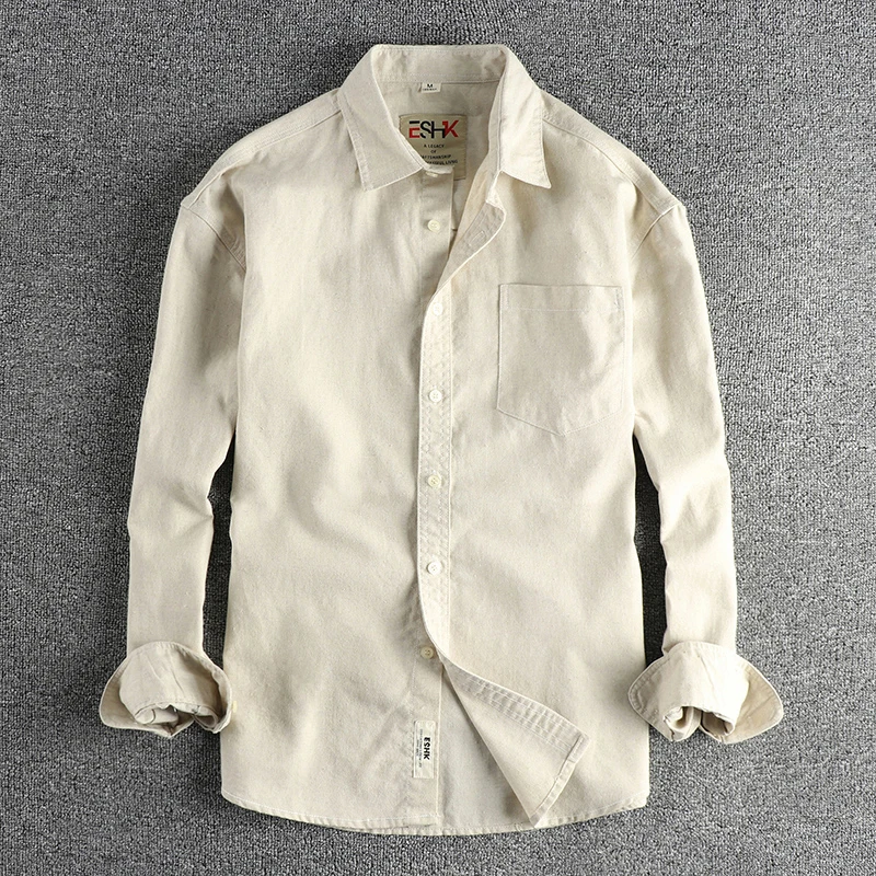 Men's Casual Cotton Linen Work Shirt Comfortable Breathable Loose Fit Vintage Single Color Shirt Versatile Spring Season Wear
Men's Casual Cotton Linen Work Shirt Comfortable Breathable Loose Fit Vintage Single Color Shirt Versatile Spring Season Wear