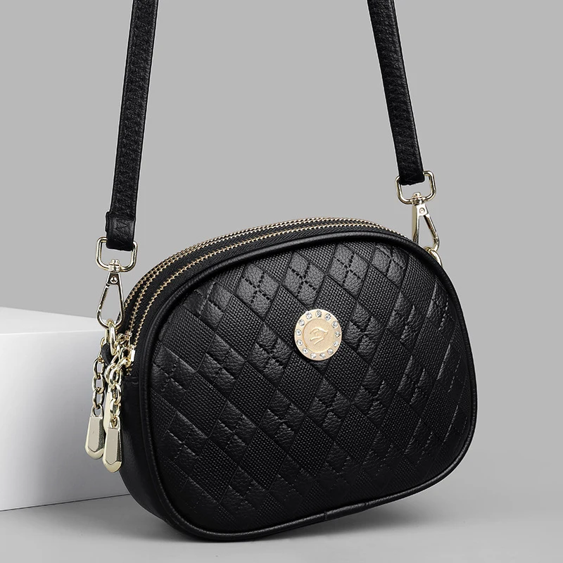 New trendy women's small round bag, multi-layer soft leather, versatile and stylish, can be worn as a shoulder or crossbody bag
New trendy women's small round bag, multi-layer soft leather, versatile and stylish, can be worn as a shoulder or crossbody bag