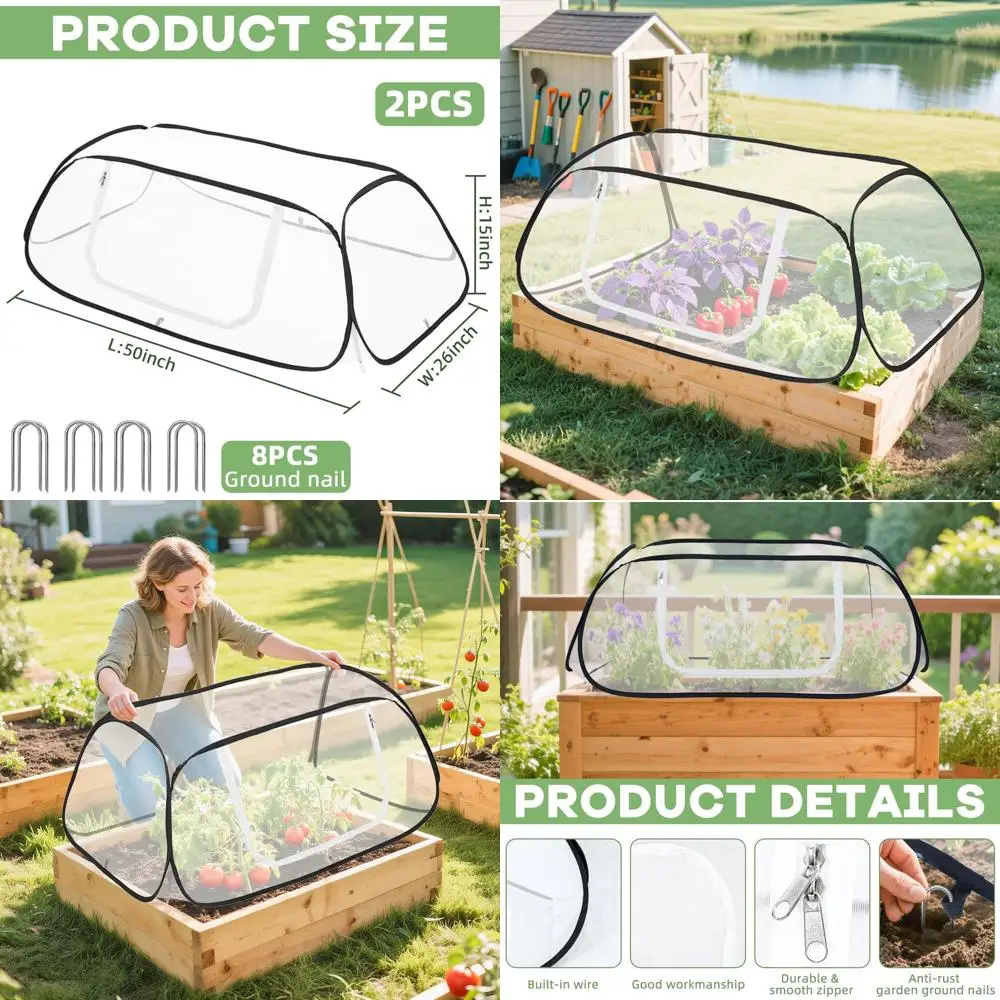 50x26x15 Zippered Greenhouse Cover for Raised Beds - Insect & Animal Protection Mesh
50x26x15 Zippered Greenhouse Cover for Raised Beds - Insect & Animal Protection Mesh