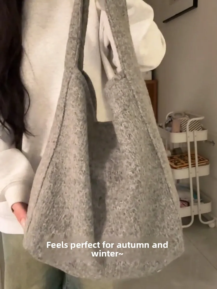 Laid-ba Sle Woolen Tote Bag Women's 2025 New Autumn Winter Large Capaci Commuter Single oulder Bag Faion Handbag
Laid-ba Sle Woolen Tote Bag Women's 2025 New Autumn Winter Large Capaci Commuter Single oulder Bag Faion Handbag