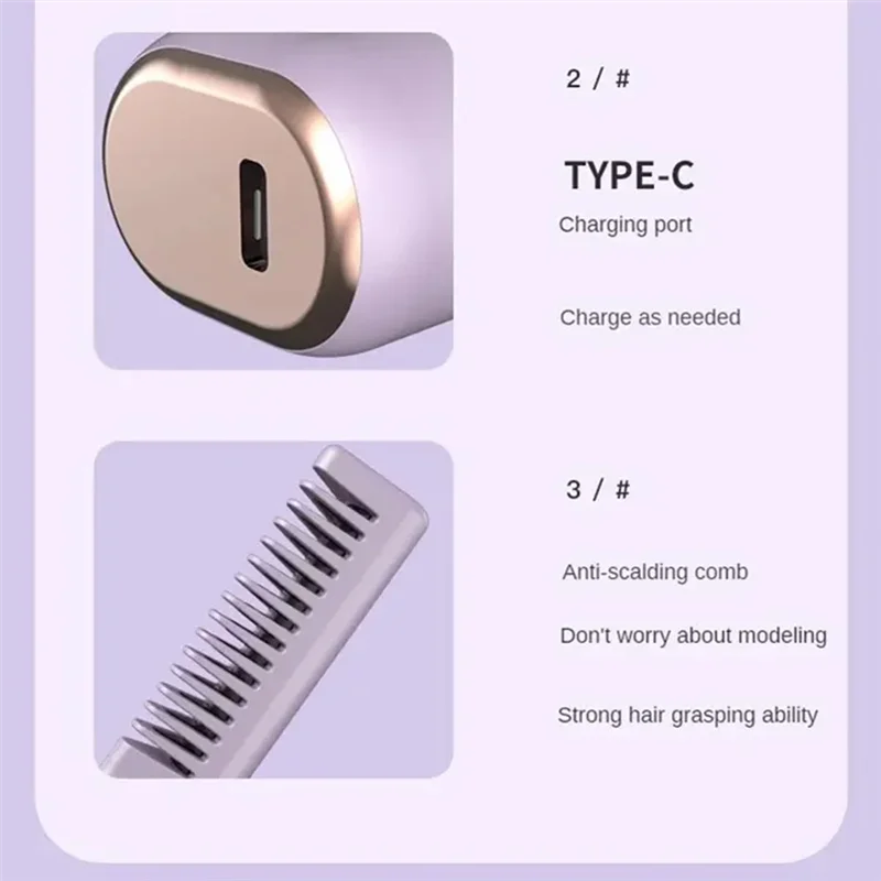 FORC-мини-выпрямитель для волос, профессиональная электрическая горячая расческа с быстрым нагревом, многофункциональный беспроводной выпрямитель-B
FORC-мини-выпрямитель для волос, профессиональная электрическая горячая расческа с быстрым нагревом, многофункциональный беспроводной выпрямитель-B