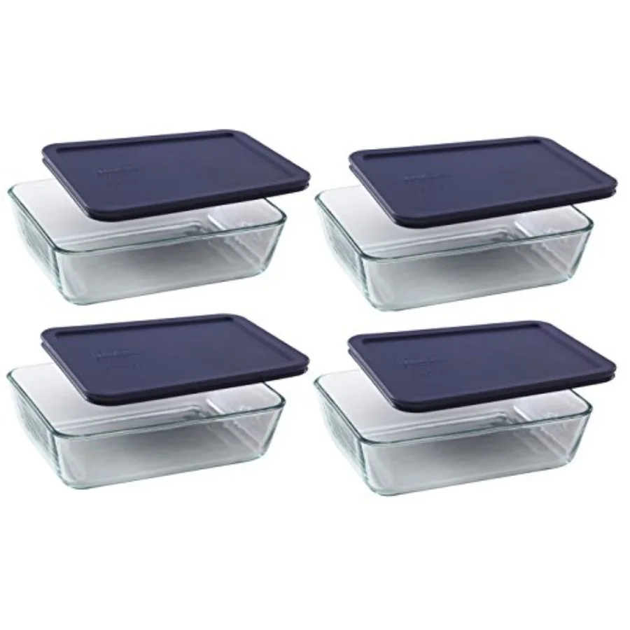 7211 6-Cup Glass Dish and 7211-PC Dark Blue Lid 4-Pack - Made in USA
7211 6-Cup Glass Dish and 7211-PC Dark Blue Lid 4-Pack - Made in USA