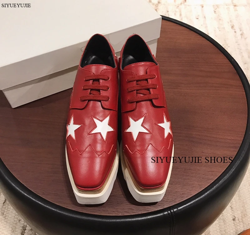 New British Style Mesh Star Casual Platform High Heel Shoes Women Thick-Soled Square Toe Pumps Lace-Up Wedge Single Oxford Shoes
New British Style Mesh Star Casual Platform High Heel Shoes Women Thick-Soled Square Toe Pumps Lace-Up Wedge Single Oxford Shoes