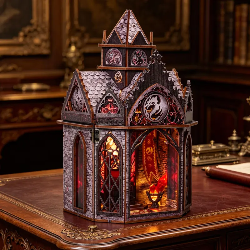 Zuuton Замок Трона Дракона Книжный Уголок Деревянный DIY 3D Пазл Миниатюрный Тёмный Готический Святилище С LED Подсветкой Декор Подарок Для Любителей Драконов
Zuuton Замок Трона Дракона Книжный Уголок Деревянный DIY 3D Пазл Миниатюрный Тёмный Готический Святилище С LED Подсветкой Декор Подарок Для Любителей Драконов
