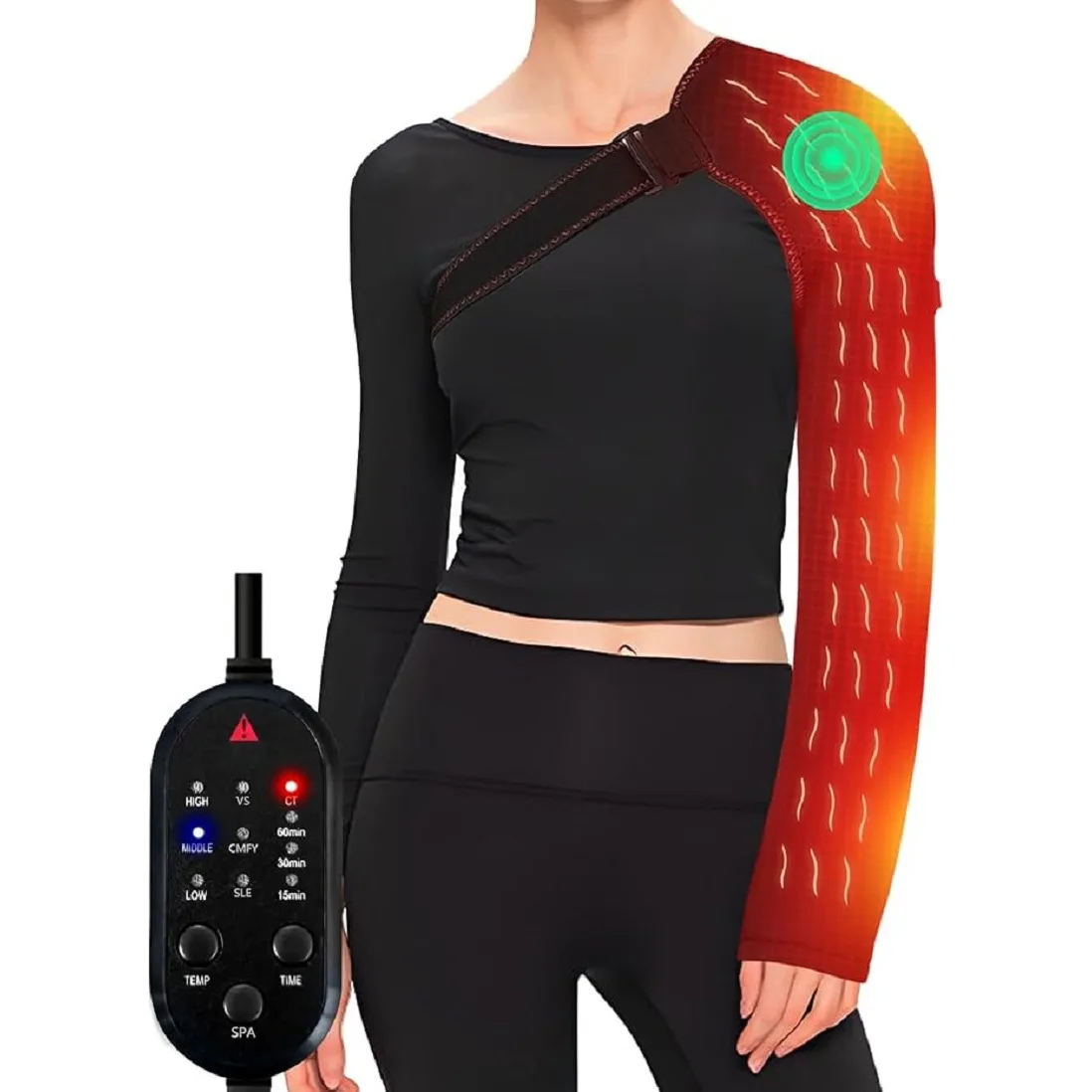 Electric Shoulder Massage Heating Pad Ultra Long Heated Wrist Wrap Elbow Heating Pad with 3 Vibration and Heat Settings
Electric Shoulder Massage Heating Pad Ultra Long Heated Wrist Wrap Elbow Heating Pad with 3 Vibration and Heat Settings