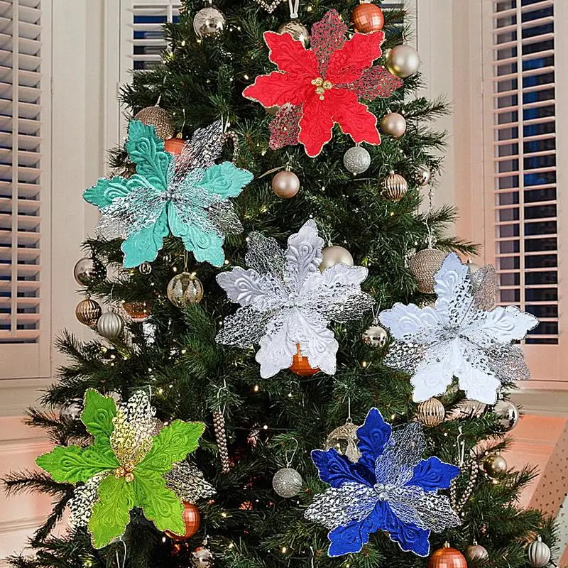 2025 Glitter Artificial Flower Christmas Tree Decorations 35cm Holiday Xmas Tree Hanging Flowers Ornament For Home New Year
2025 Glitter Artificial Flower Christmas Tree Decorations 35cm Holiday Xmas Tree Hanging Flowers Ornament For Home New Year