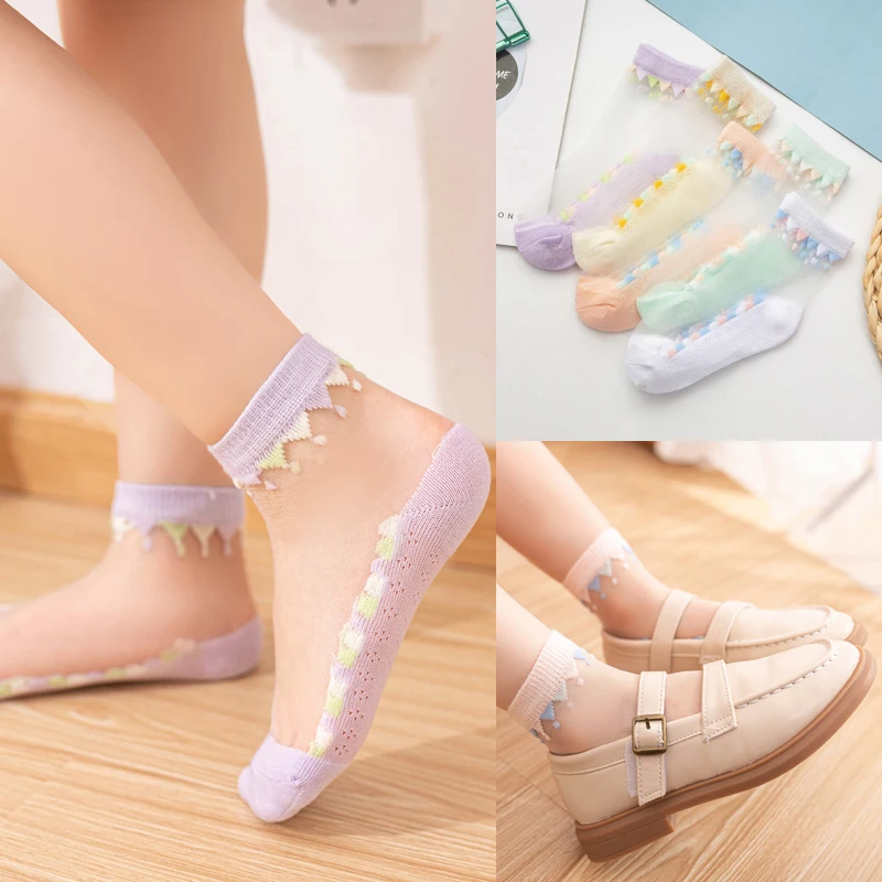 Girls Ultra-thin Socks Summer Children's Silk Socks Baby Princess Short Socks 1-12 Years
Girls Ultra-thin Socks Summer Children's Silk Socks Baby Princess Short Socks 1-12 Years