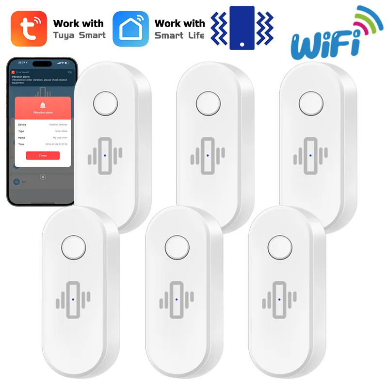Tuya Wi-Fi датчик вибрации двери, окна, детектор ударов, умный дом, охранная сигнализация, управление через приложение с Alexa Google
Tuya Wi-Fi датчик вибрации двери, окна, детектор ударов, умный дом, охранная сигнализация, управление через приложение с Alexa Google