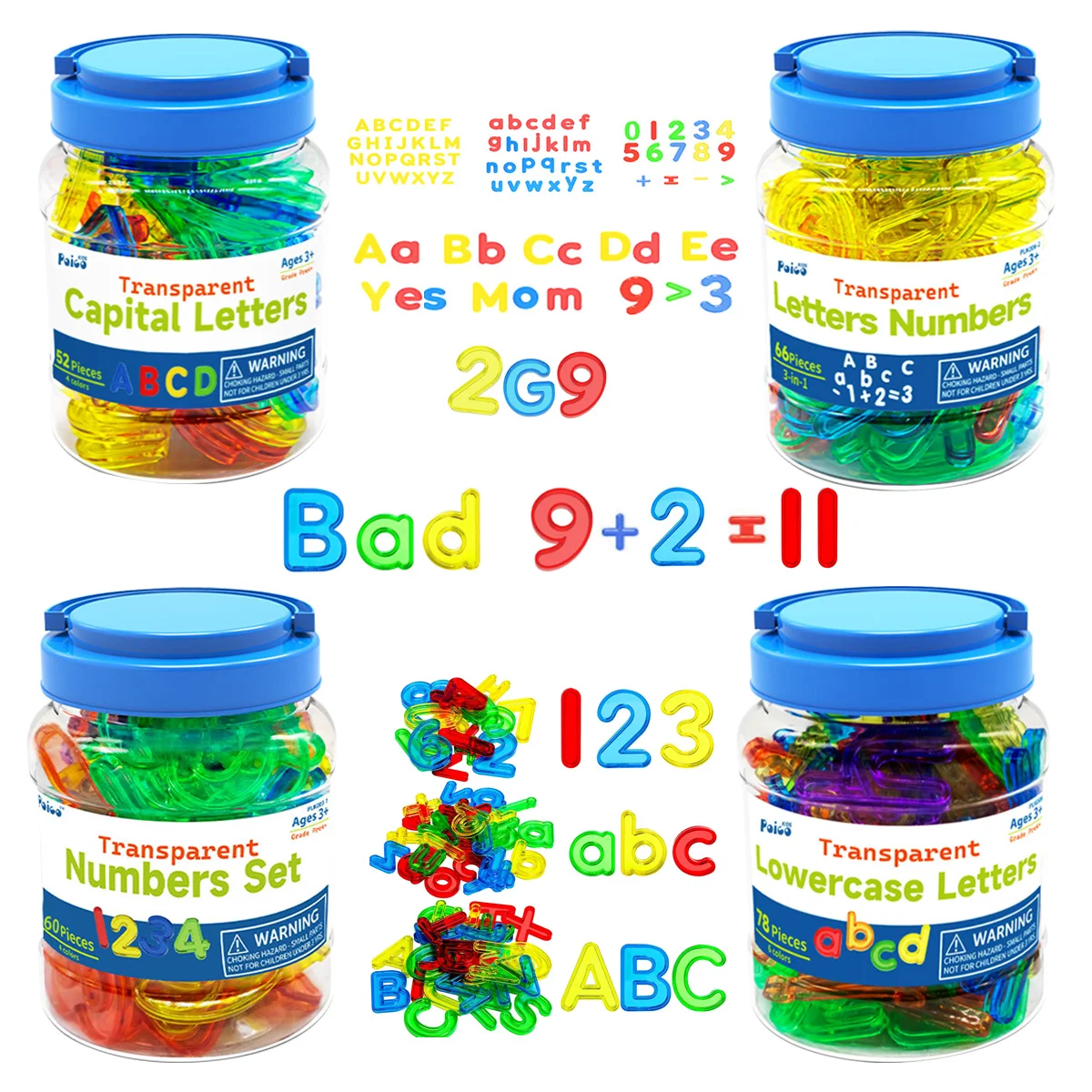 Numbers and Letters Transparent Teaching Tool, Puzzle Toy Set for Preschool Learning, Spelling Counting, Uppercase and Lowercase
Numbers and Letters Transparent Teaching Tool, Puzzle Toy Set for Preschool Learning, Spelling Counting, Uppercase and Lowercase