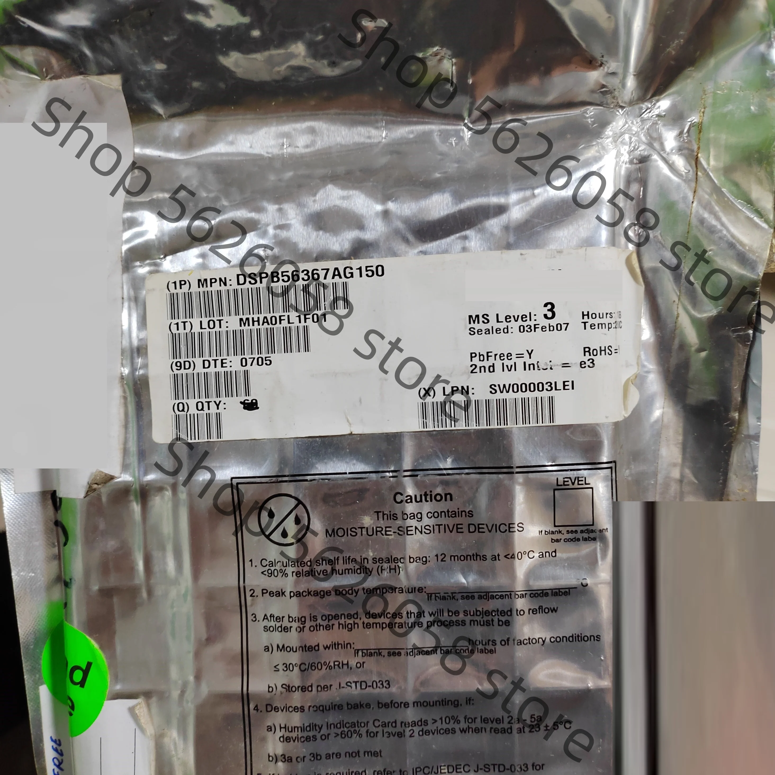 DSPB56367AG150 QFP 1 шт./лот оригинальный спот, цифровой сигнальный процессор
DSPB56367AG150 QFP 1 шт./лот оригинальный спот, цифровой сигнальный процессор