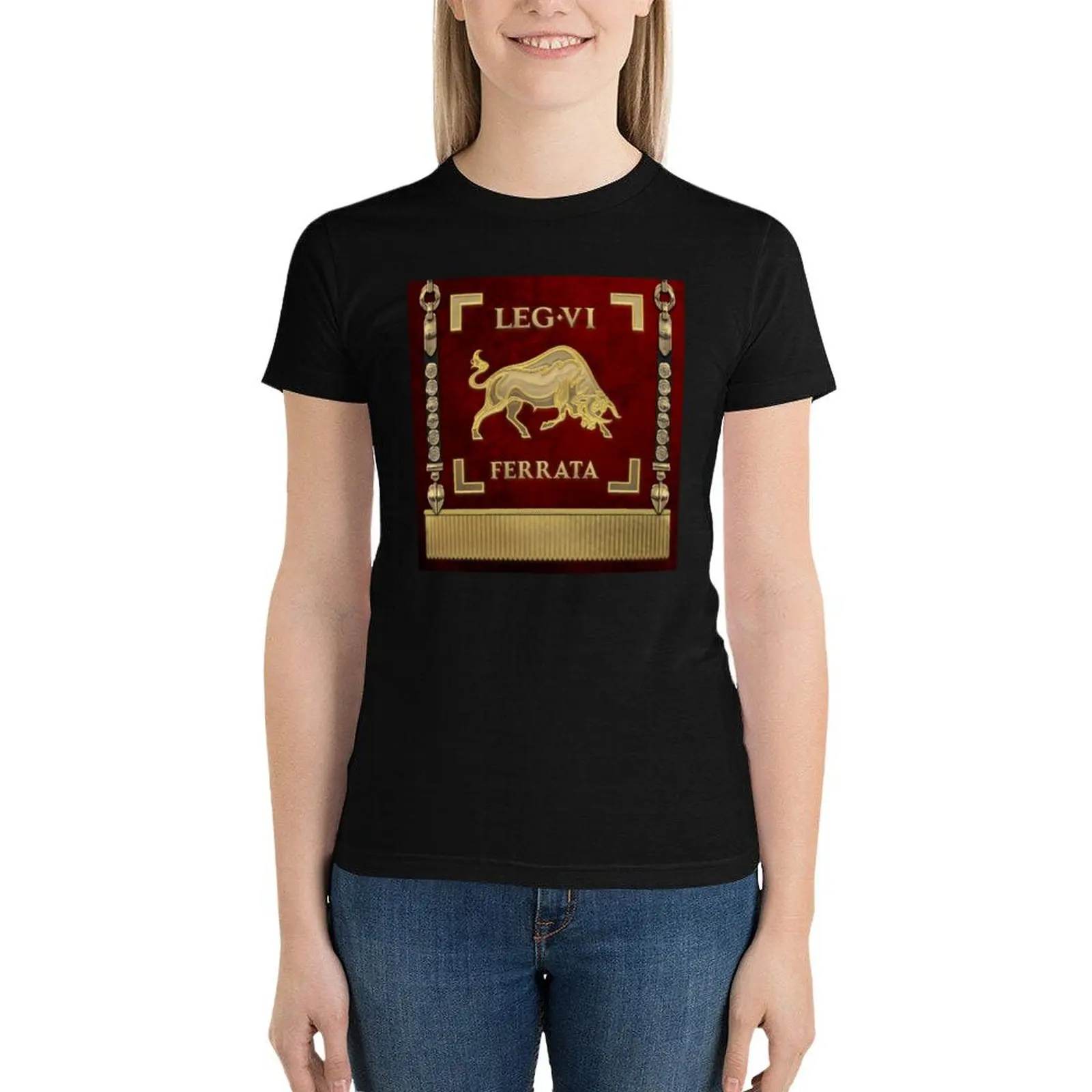 Early Standard of the Sixth Ironclad Legion - Bull Vexillum of Legio VI Ferrata T-Shirt Short sleeve tee customs Woman fashion
Early Standard of the Sixth Ironclad Legion - Bull Vexillum of Legio VI Ferrata T-Shirt Short sleeve tee customs Woman fashion