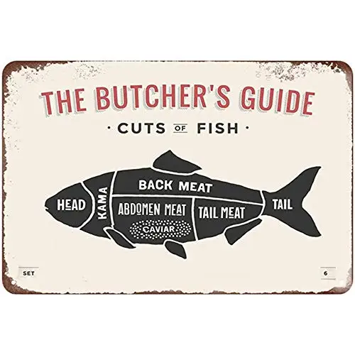 Original Retro Design The Butcher's Guide Tin Metal Signs Wall Art | Thick Tinplate Print Poster Wall Decoration for Kitchen/Res
Original Retro Design The Butcher's Guide Tin Metal Signs Wall Art | Thick Tinplate Print Poster Wall Decoration for Kitchen/Res