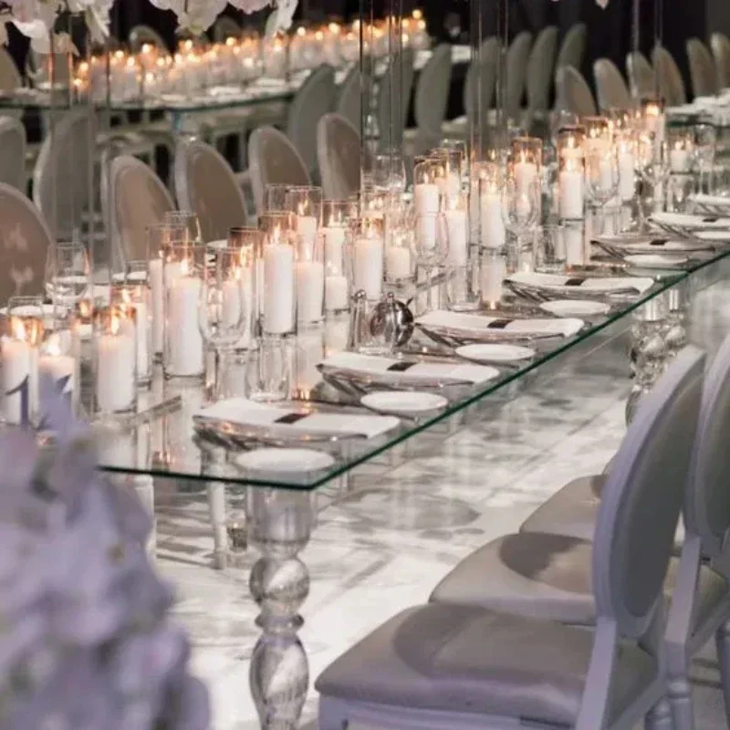 Transparent acrylic dining table Wedding table Glass wine table Crystal Hotel Hot sales
Transparent acrylic dining table Wedding table Glass wine table Crystal Hotel Hot sales