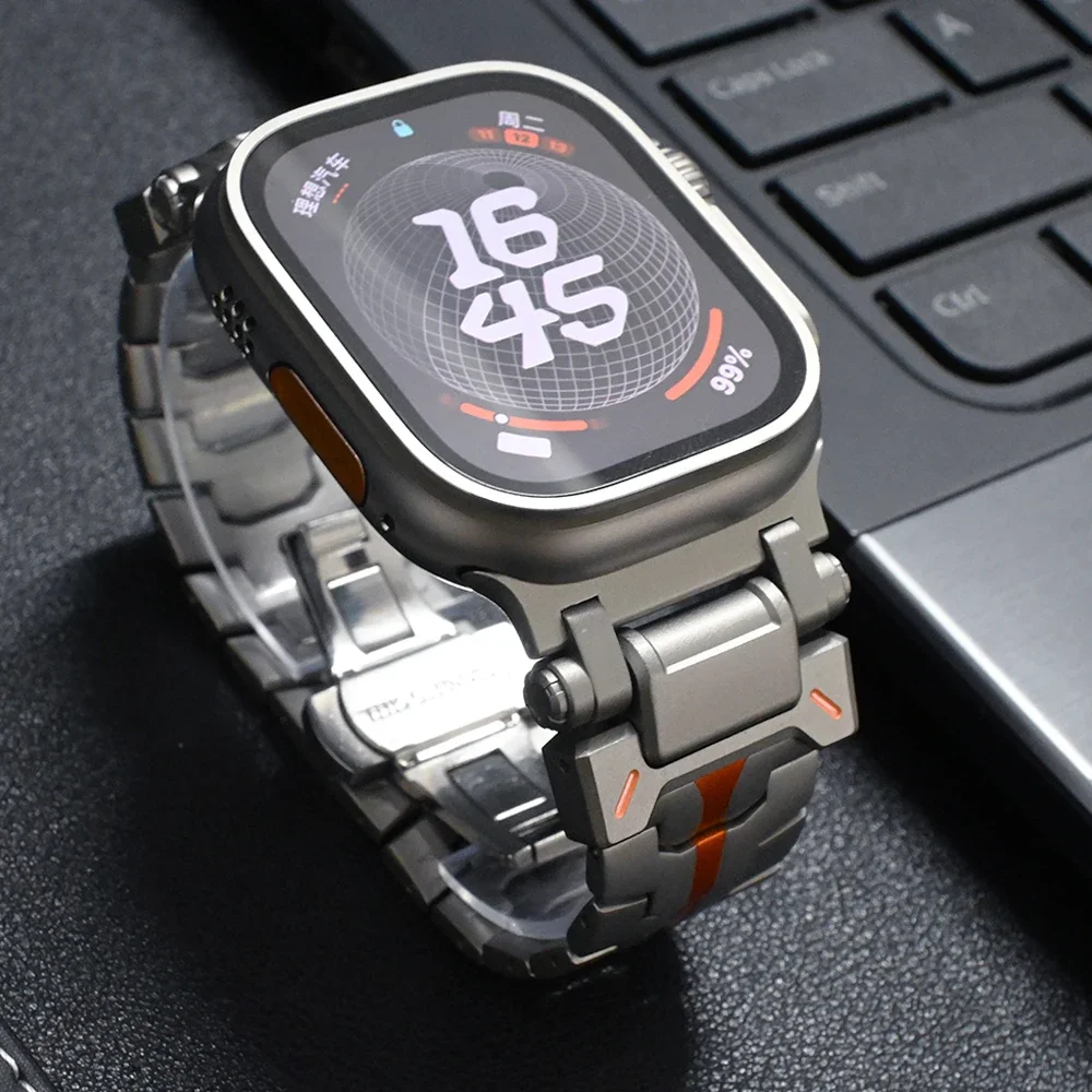Luxury Titanium Color Band for Apple Watch Ultra 2 49mm 3 2 42mm Stainless Steel Strap for iWatch Series 9 8 45mm 6 5 4 SE 44mm
Luxury Titanium Color Band for Apple Watch Ultra 2 49mm 3 2 42mm Stainless Steel Strap for iWatch Series 9 8 45mm 6 5 4 SE 44mm