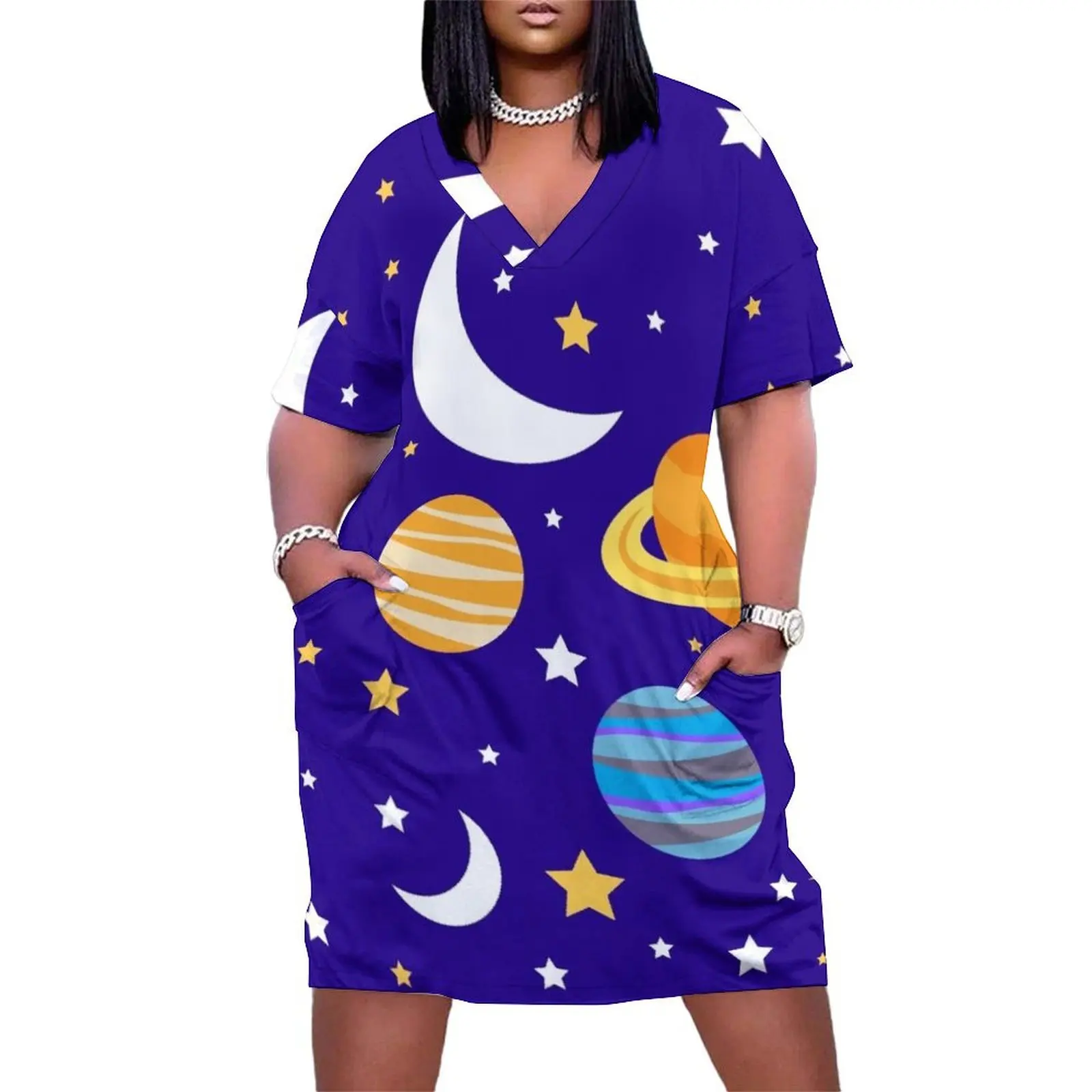 Solar System Frizzle Gets lost in Space Loose Pocket Dress Dress vintage summer women's suit
Solar System Frizzle Gets lost in Space Loose Pocket Dress Dress vintage summer women's suit