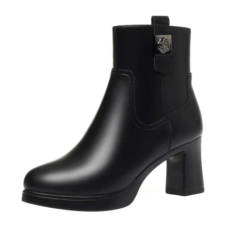 6cm Fashion Comfortable Block Heel Shoes Women Boots Winter 2026 Elegant Soft Leather Boots Short Fur Ankle Botas Office Mom
6cm Fashion Comfortable Block Heel Shoes Women Boots Winter 2026 Elegant Soft Leather Boots Short Fur Ankle Botas Office Mom