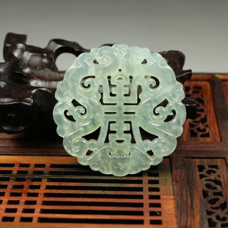 Xiu Jade Double Dragon Auspicious Jade Pendant Necklace Ornament, Ancient Style Jade Accessory, Hanfu Waist Accessory, White Jad
Xiu Jade Double Dragon Auspicious Jade Pendant Necklace Ornament, Ancient Style Jade Accessory, Hanfu Waist Accessory, White Jad