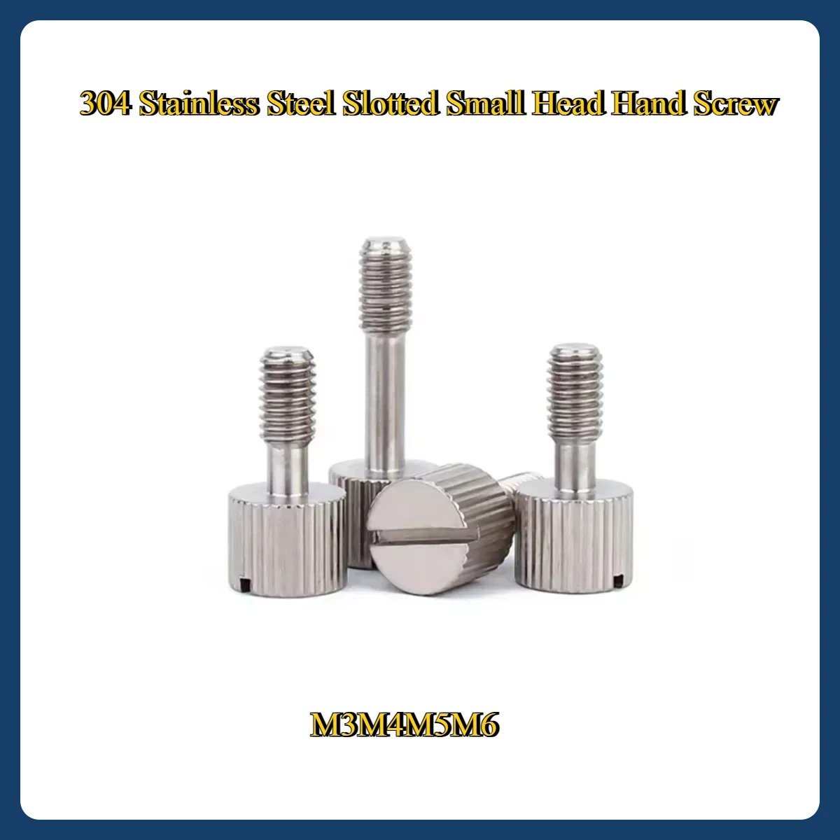 M3M4M5M6 304 Stainless Steel Slotted Small Head Hand Screw / Knurled Anti Loosening Bolt
M3M4M5M6 304 Stainless Steel Slotted Small Head Hand Screw / Knurled Anti Loosening Bolt