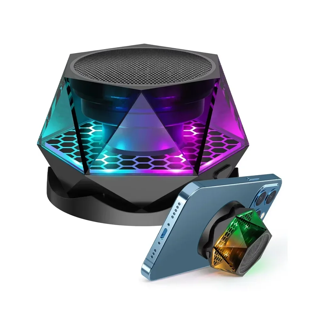 g300 Magnetic Diamond Bluetooth Speaker Small Wireless Speaker RGB Color Light Portable Phone Stand for phone TWS Pairing
g300 Magnetic Diamond Bluetooth Speaker Small Wireless Speaker RGB Color Light Portable Phone Stand for phone TWS Pairing