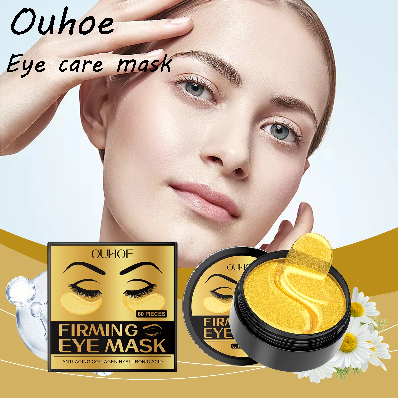 Ouhoe Gold Eye Masks Gentle Moisturizing Fade Fine Lines Remove Wrinkles Enhance Skin Elasticity Lifting Firming Eye Care Mask
Ouhoe Gold Eye Masks Gentle Moisturizing Fade Fine Lines Remove Wrinkles Enhance Skin Elasticity Lifting Firming Eye Care Mask