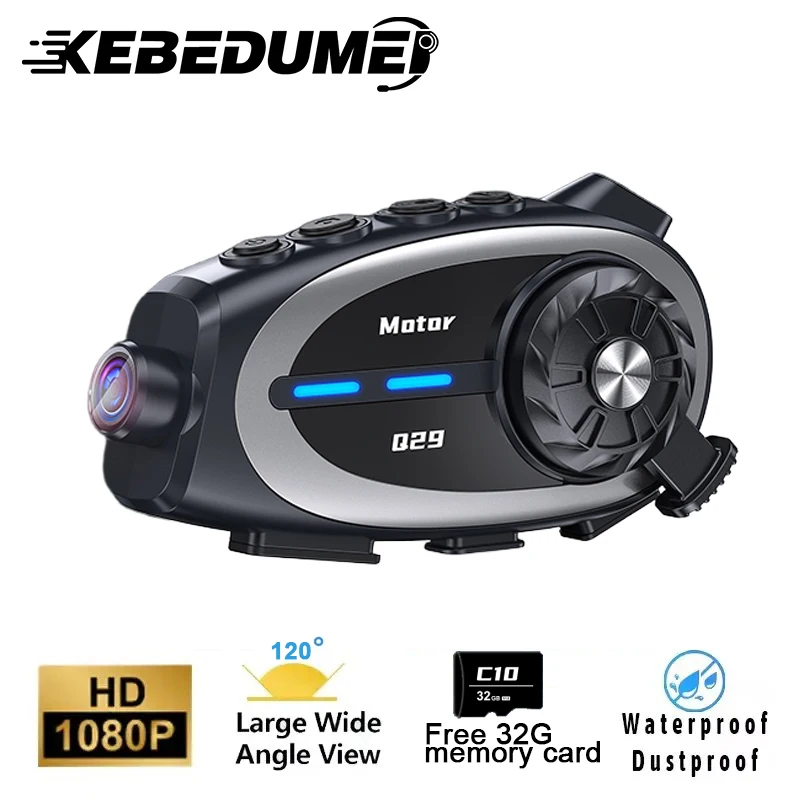 Q29 Motorcycle Helmet Intercom Dash Camera Bluetooth Headsets 2 Riders 500M Waterproof Motorcycle Wireless Interphone
Q29 Motorcycle Helmet Intercom Dash Camera Bluetooth Headsets 2 Riders 500M Waterproof Motorcycle Wireless Interphone