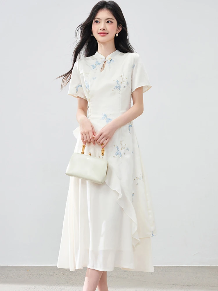 2026 White Patchwork Emboridery Jacquard Vintage Dress Women Elegant Chic Bandage Prom Clothes Summer Korean Vintage Party Dress
2026 White Patchwork Emboridery Jacquard Vintage Dress Women Elegant Chic Bandage Prom Clothes Summer Korean Vintage Party Dress