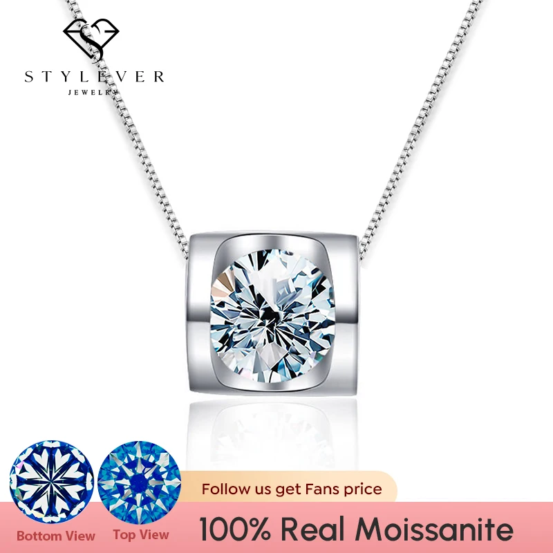 Stylever Real 1ct Moissanite Diamond Pendant Necklace for Women Original 925 Sterling Silver Heart Shape Wedding Fine Jewelry
Stylever Real 1ct Moissanite Diamond Pendant Necklace for Women Original 925 Sterling Silver Heart Shape Wedding Fine Jewelry