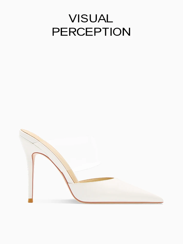 New white pointed high-heeled shoes for women in summer, with a half flip flops and sexy one-piece transparent sandals
New white pointed high-heeled shoes for women in summer, with a half flip flops and sexy one-piece transparent sandals