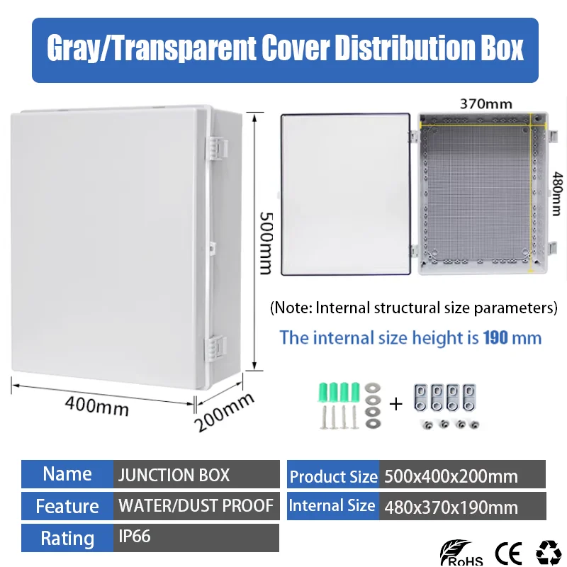 IP67 Outdoor Waterproof Box ABS Engineering Plastic Base for Outdoor Monitoring Power with Buckle Plastic Junction Box
IP67 Outdoor Waterproof Box ABS Engineering Plastic Base for Outdoor Monitoring Power with Buckle Plastic Junction Box