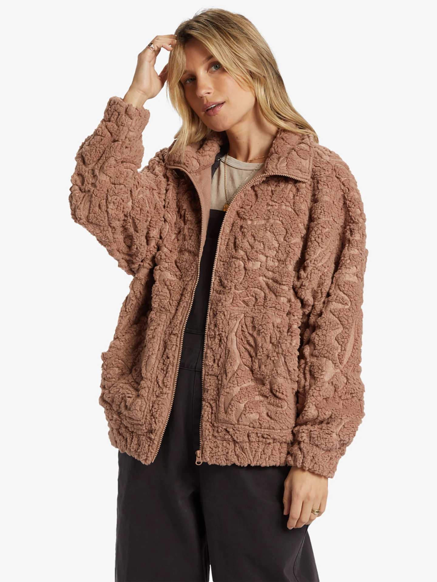 Full Zip Teddy Bear Lamb Velvet Coat Cocoa Brown Embossed Velvet Women's Casual Street Style Long Sleeve Jacket
Full Zip Teddy Bear Lamb Velvet Coat Cocoa Brown Embossed Velvet Women's Casual Street Style Long Sleeve Jacket