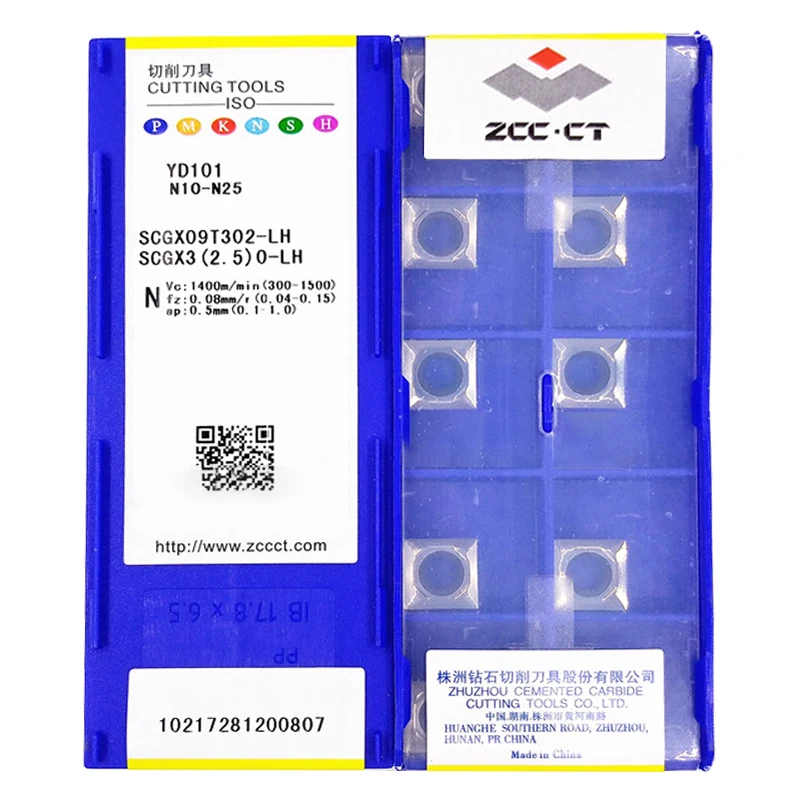 Original ZCCCT carbide insert SCGX09T302-LH SCGX09T304-LH SCGX09T308-LH YD101 for Cutting Tools
Original ZCCCT carbide insert SCGX09T302-LH SCGX09T304-LH SCGX09T308-LH YD101 for Cutting Tools