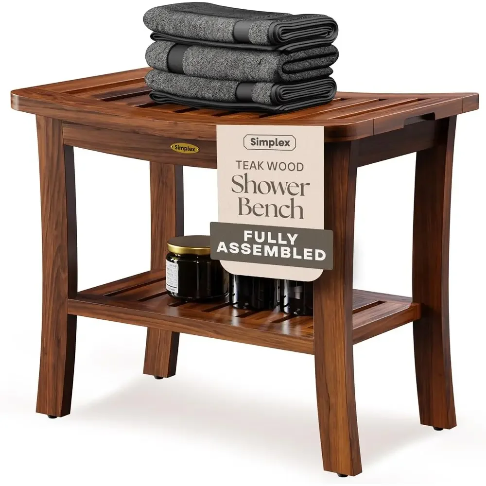 Teak Shower Bench, ully Assembled Shower Stool, Water-Resistant Spa Seat, 20.8 Inch Non Slip Shower Bench, Indoor & Outdoor Use
Teak Shower Bench, ully Assembled Shower Stool, Water-Resistant Spa Seat, 20.8 Inch Non Slip Shower Bench, Indoor & Outdoor Use