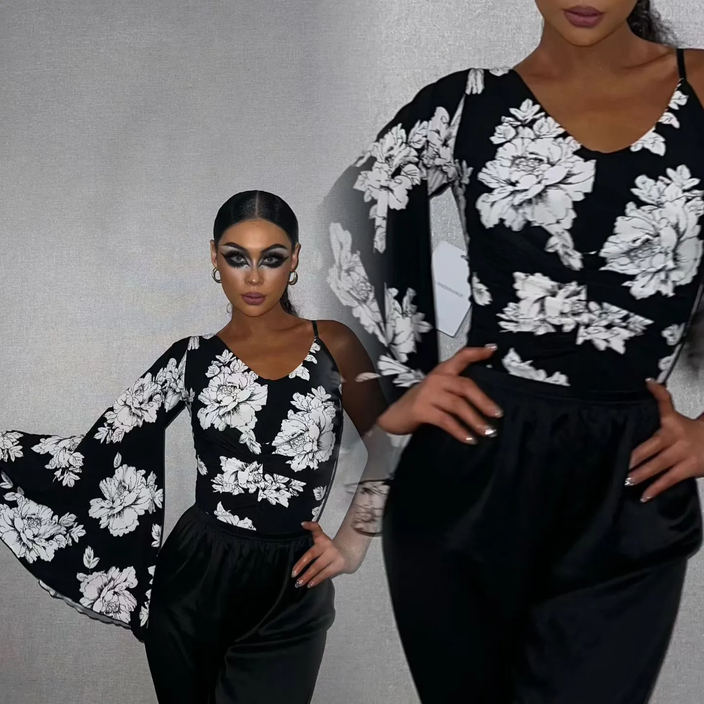 2026 Single Sleeve Print Top Modern Dance National Standard Dance Practice Clothing Latin Waltz Dance Clothes For Women DN23408
2026 Single Sleeve Print Top Modern Dance National Standard Dance Practice Clothing Latin Waltz Dance Clothes For Women DN23408