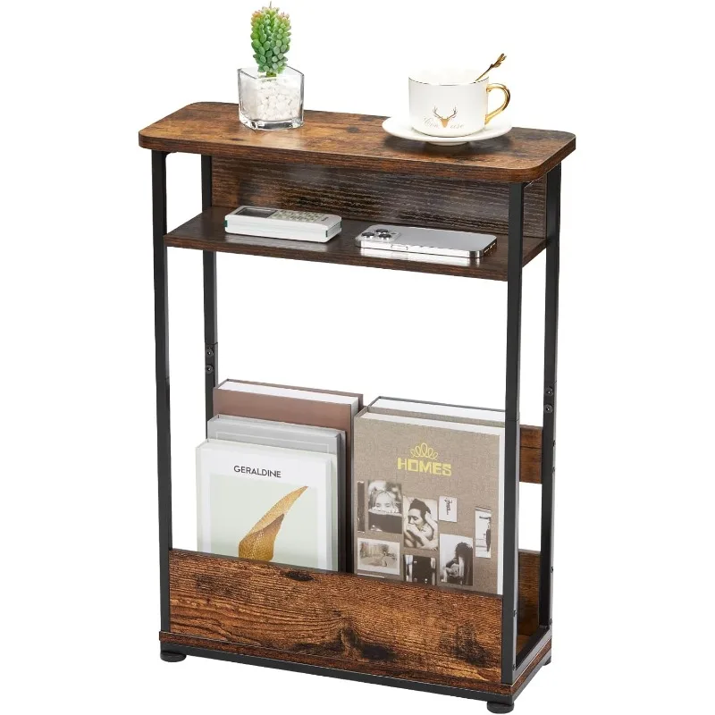 Narrow Side Table,3-Tier Slim End Table with Storage Shelf,Modern Sofa Table Thin Side Table for Narrow and Small Spaces
Narrow Side Table,3-Tier Slim End Table with Storage Shelf,Modern Sofa Table Thin Side Table for Narrow and Small Spaces