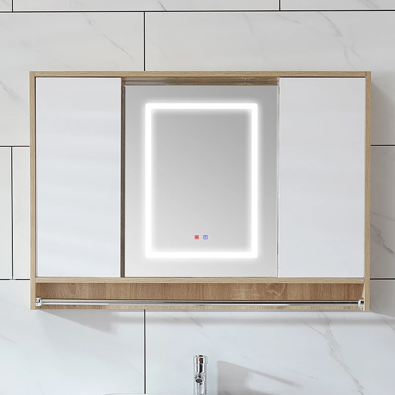 Wooden Led Lights Cabinets Mirror Hanging Makeup Hairdressing Bathroom Cabinets Organizer Modern Mobili Da Bagno Home Furniture
Wooden Led Lights Cabinets Mirror Hanging Makeup Hairdressing Bathroom Cabinets Organizer Modern Mobili Da Bagno Home Furniture