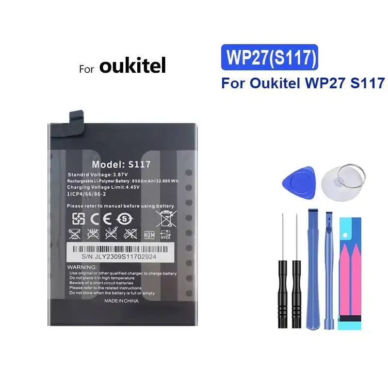 Для Oukitel WP27 S117 аккумулятор мобильного телефона высокой производительности 8500 мАч
Для Oukitel WP27 S117 аккумулятор мобильного телефона высокой производительности 8500 мАч