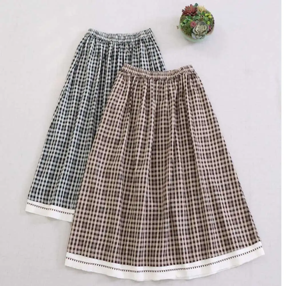 Японские винтажные жаккардовые лоскутные хлопковые юбки Mori Girl, женские весенние новые повседневные свободные юбки-миди с эластичной резинкой на талии
Японские винтажные жаккардовые лоскутные хлопковые юбки Mori Girl, женские весенние новые повседневные свободные юбки-миди с эластичной резинкой на талии